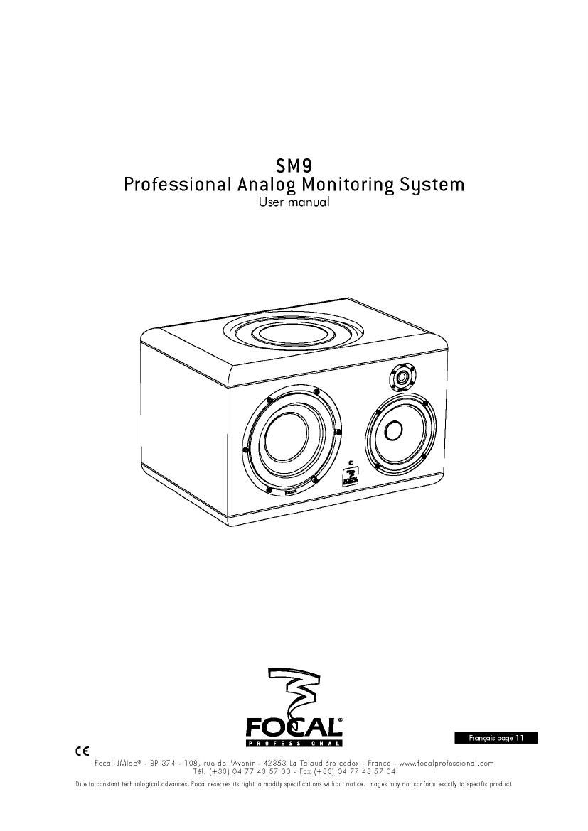 Focal SM 9 User Manual