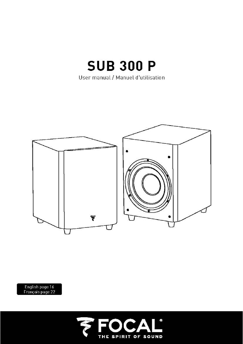 Focal Sub 300 P User Manual