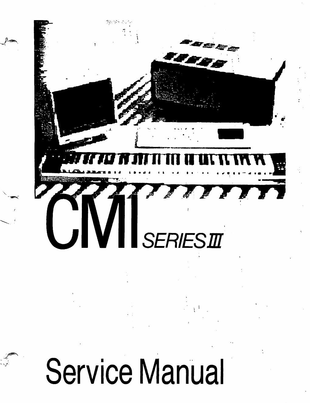 fairlight cmi series iii service manual