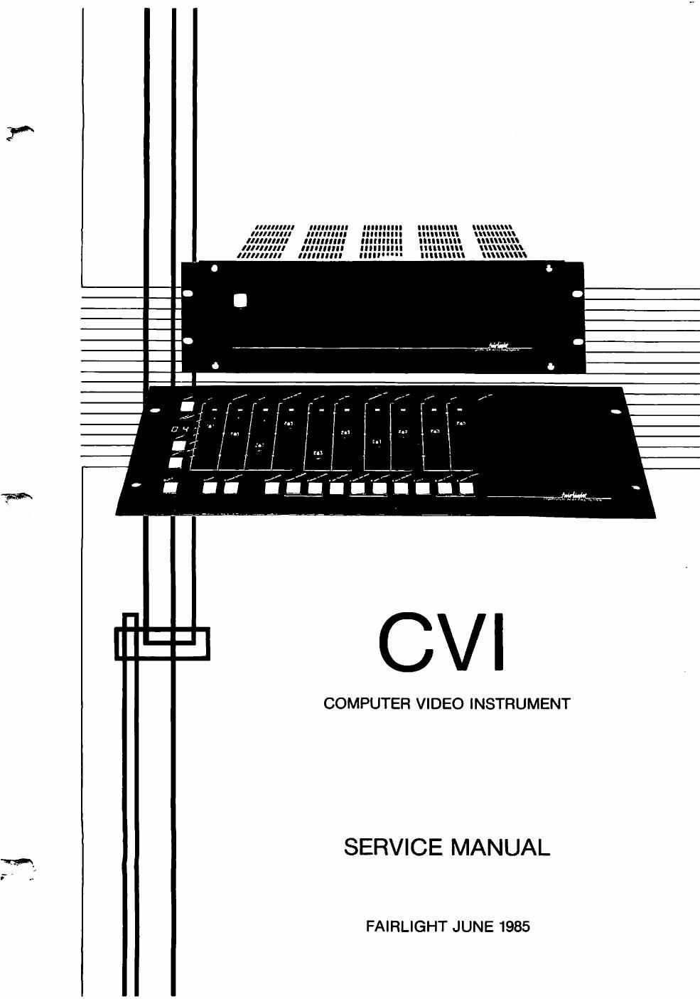 fairlight cvi service manual