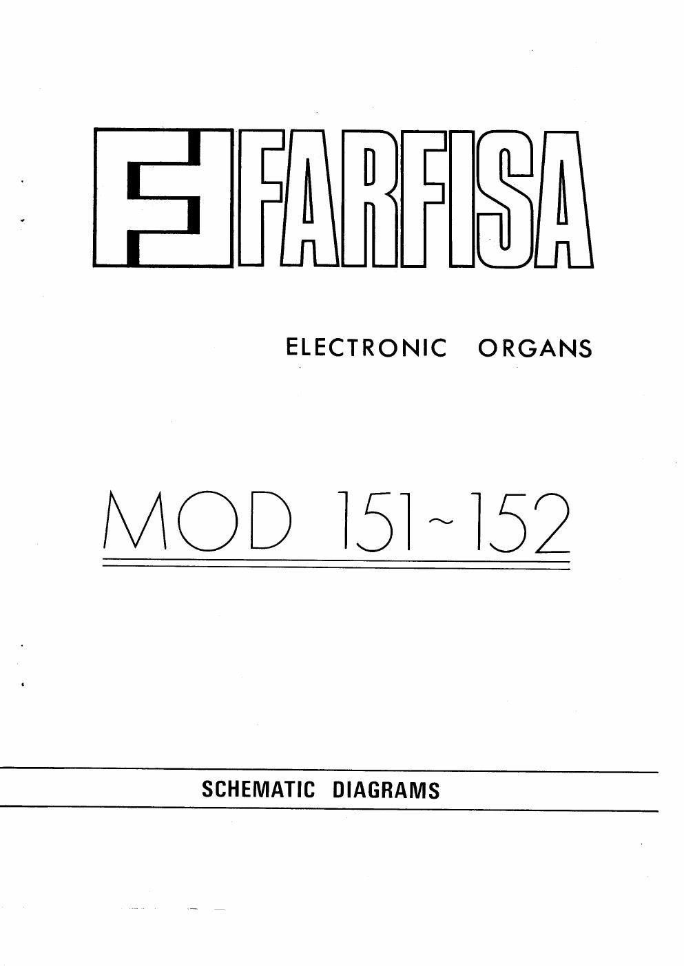 Farfisa 151 152 Schematics