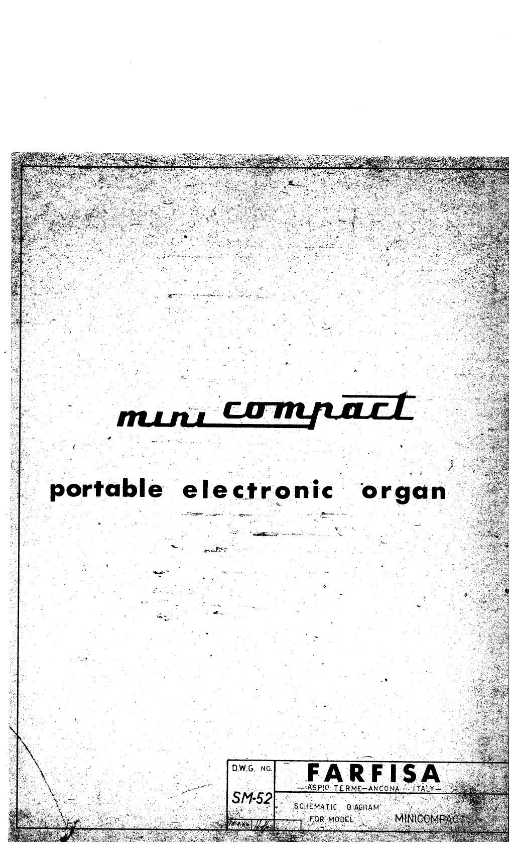 Farfisa Mini Compact Service Manual