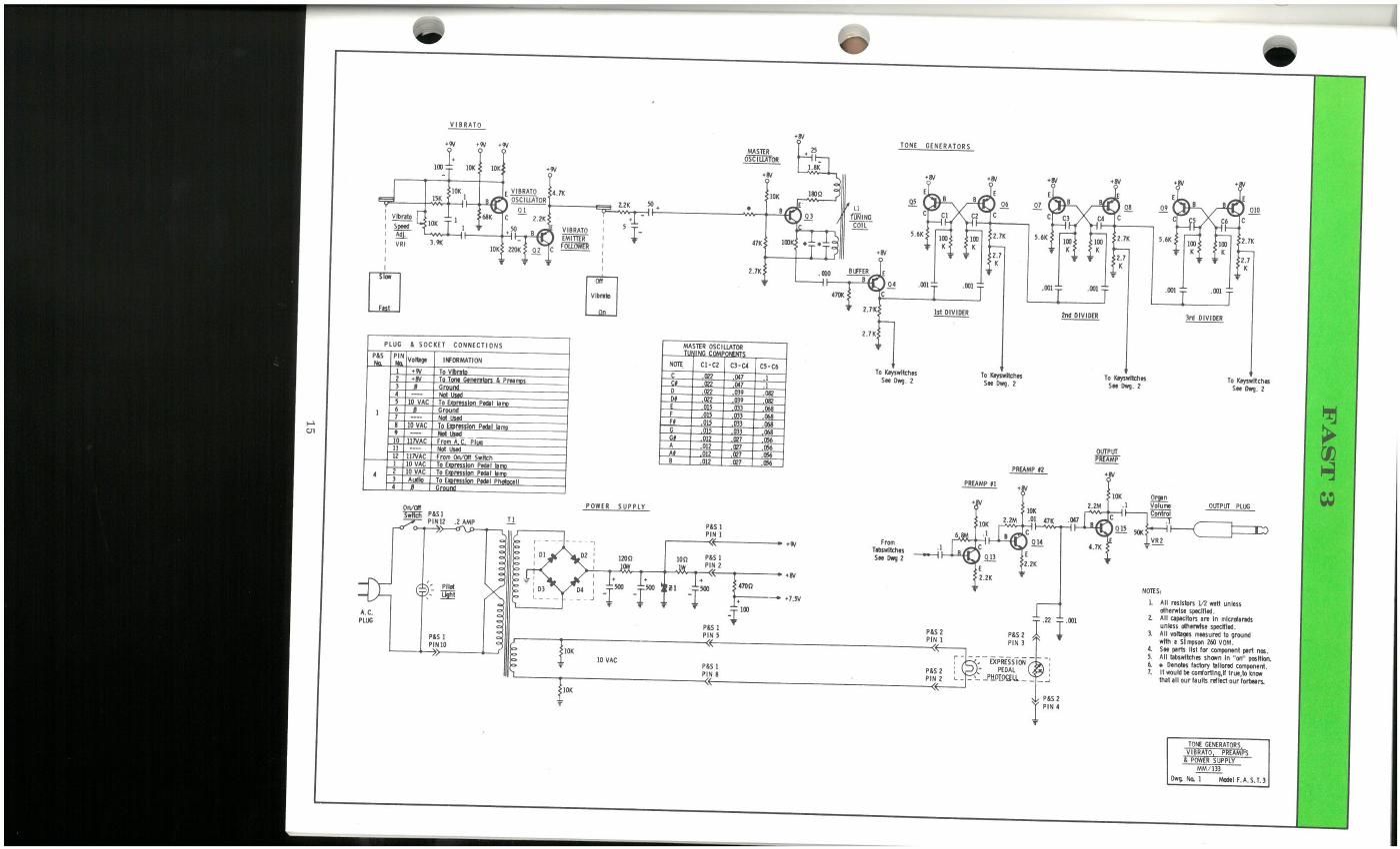 farfisa fast 3 schematics