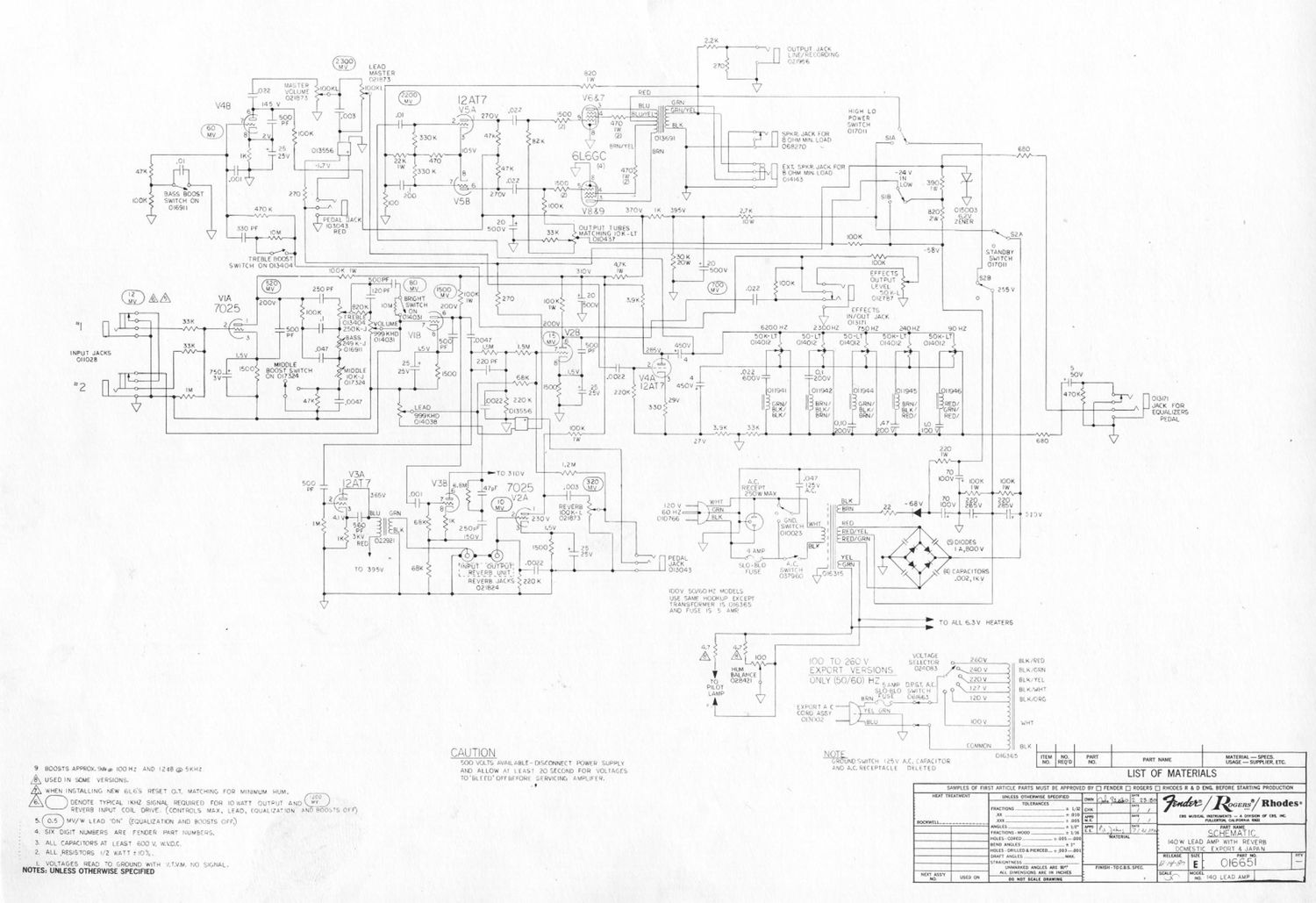 fender 140 schematic