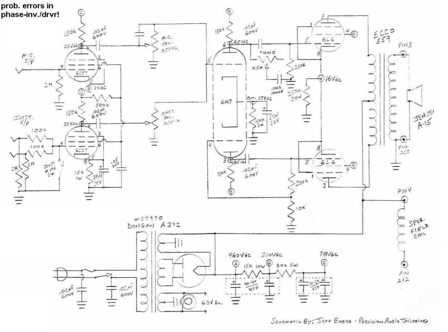 fender 1946 pro schematic