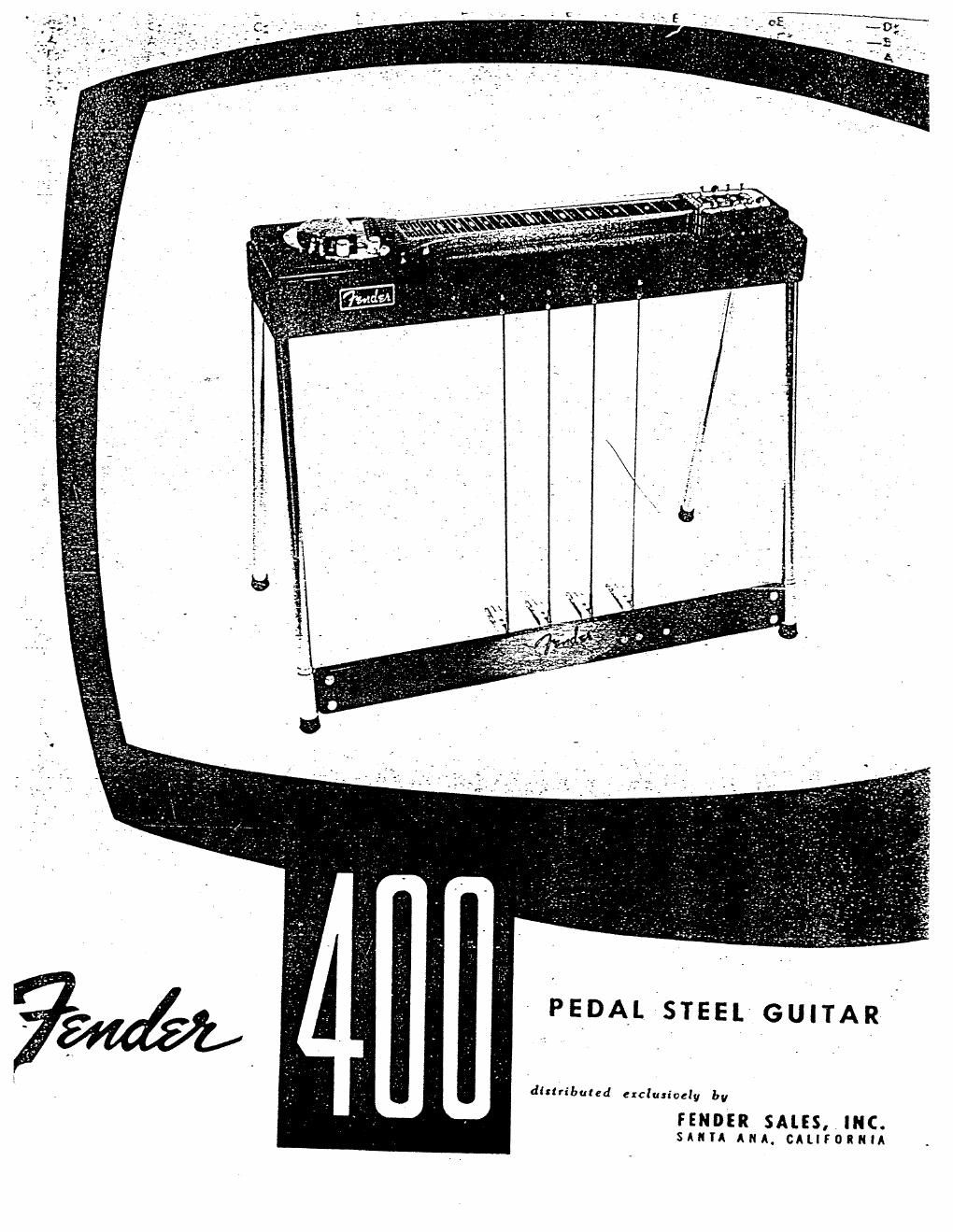 fender 400 pedal steel guitar 1967 owners manual