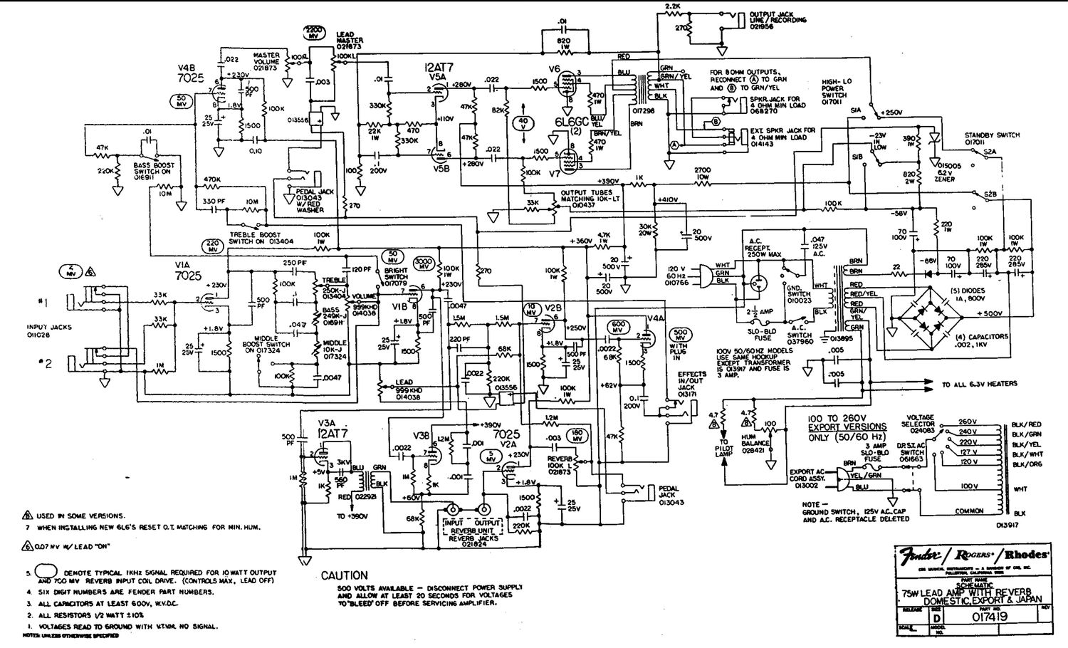 fender 75 schematic