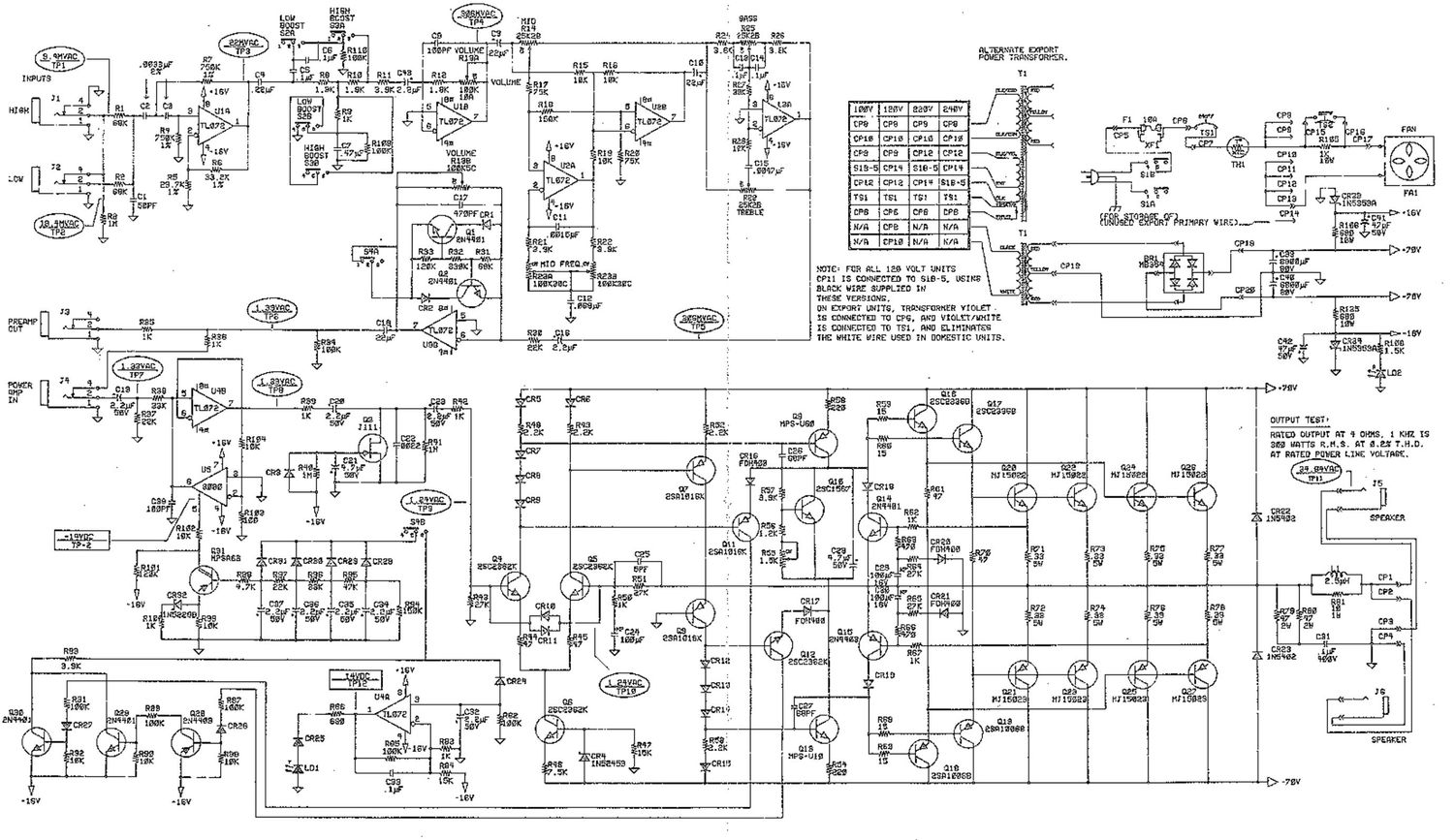 fender bass 300 guit amp schematic