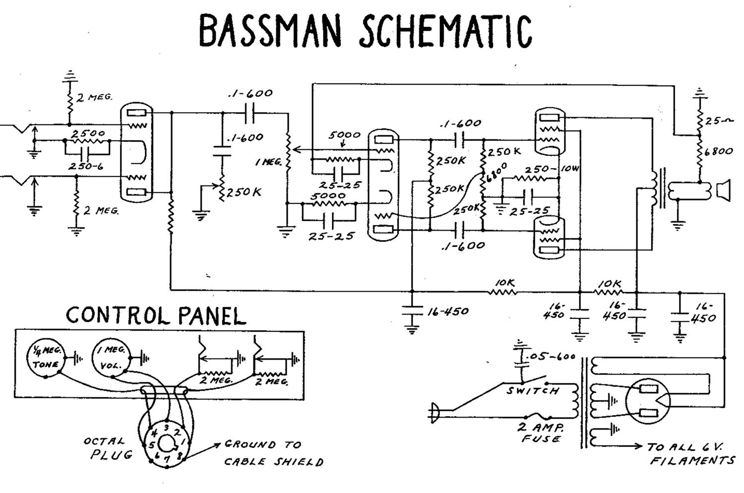 fender bassman 5b6 schematic