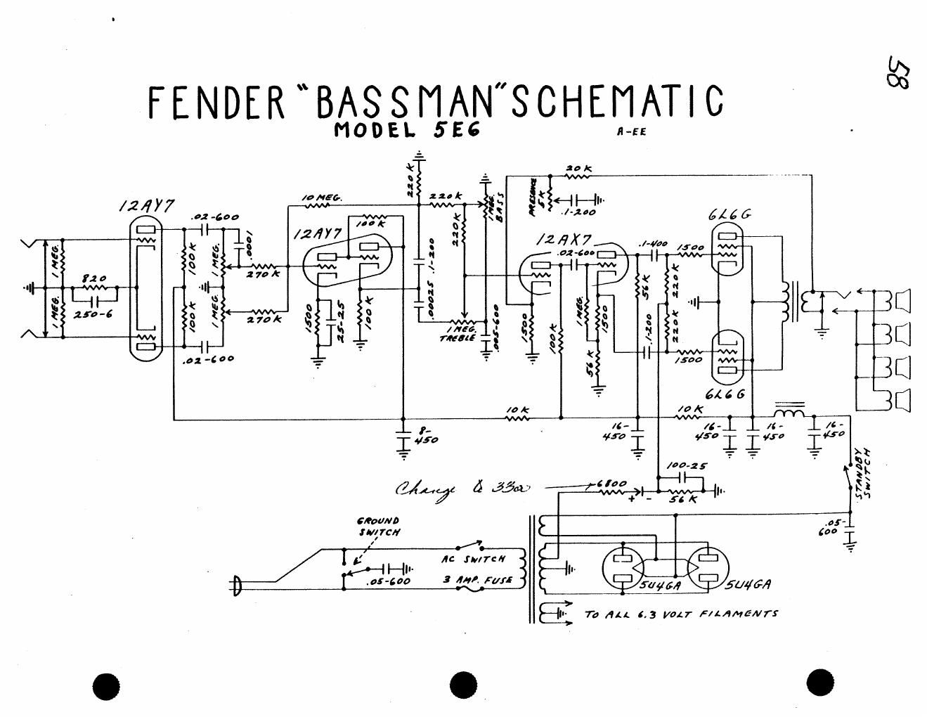 fender bassman 5e6 schematic