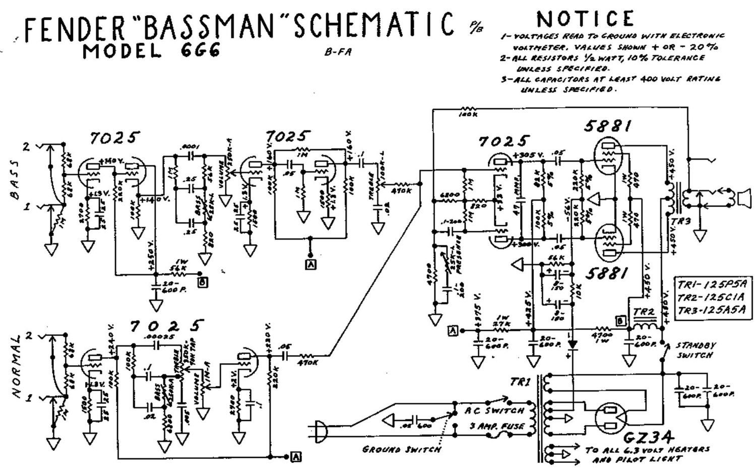 fender bassman 6g6 schematic