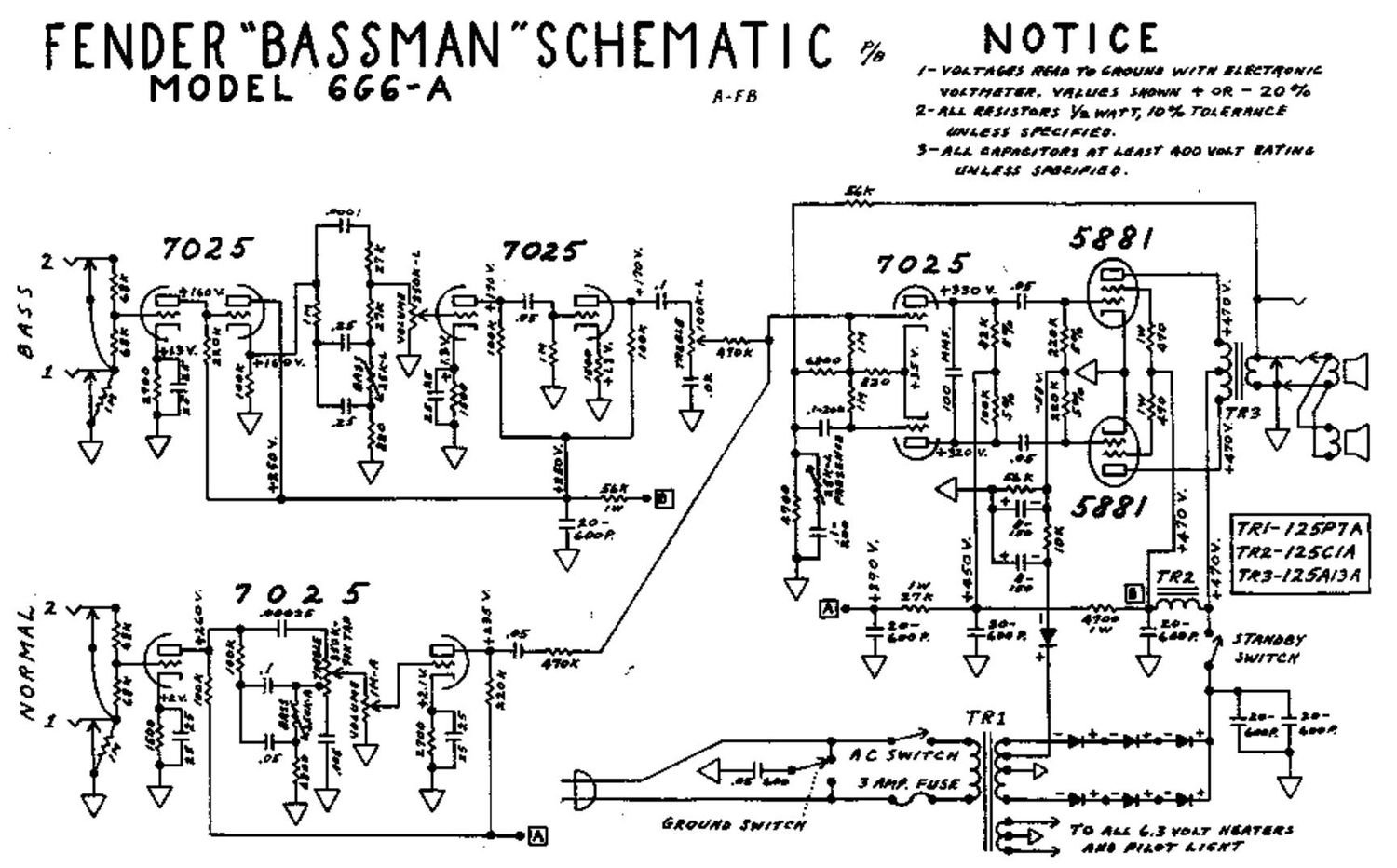 fender bassman 6g6a schematic