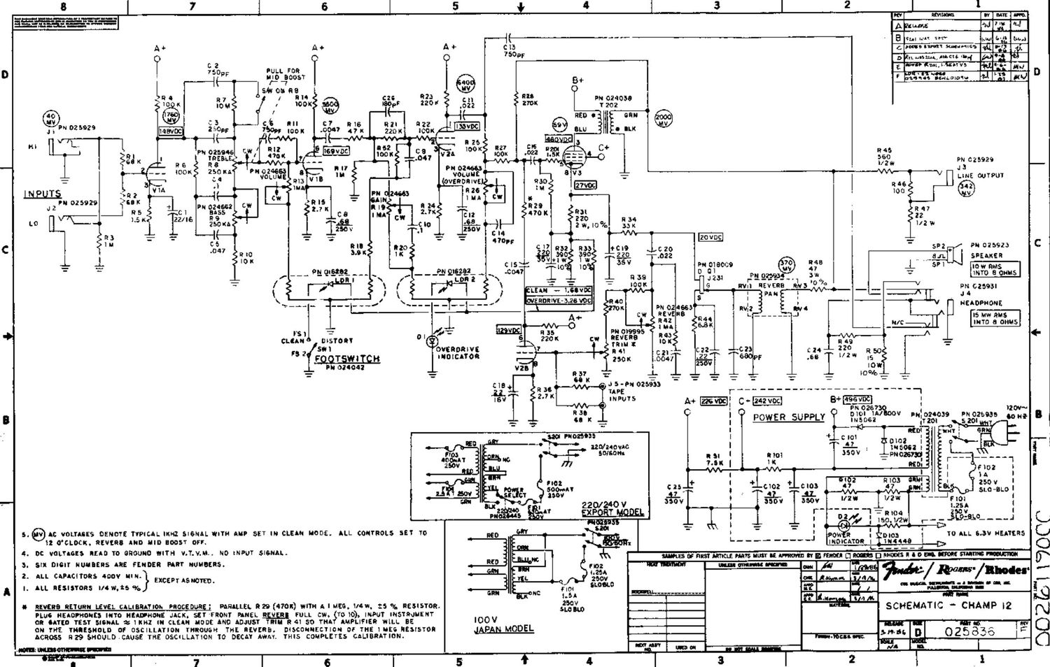 fender champ 12 schematic