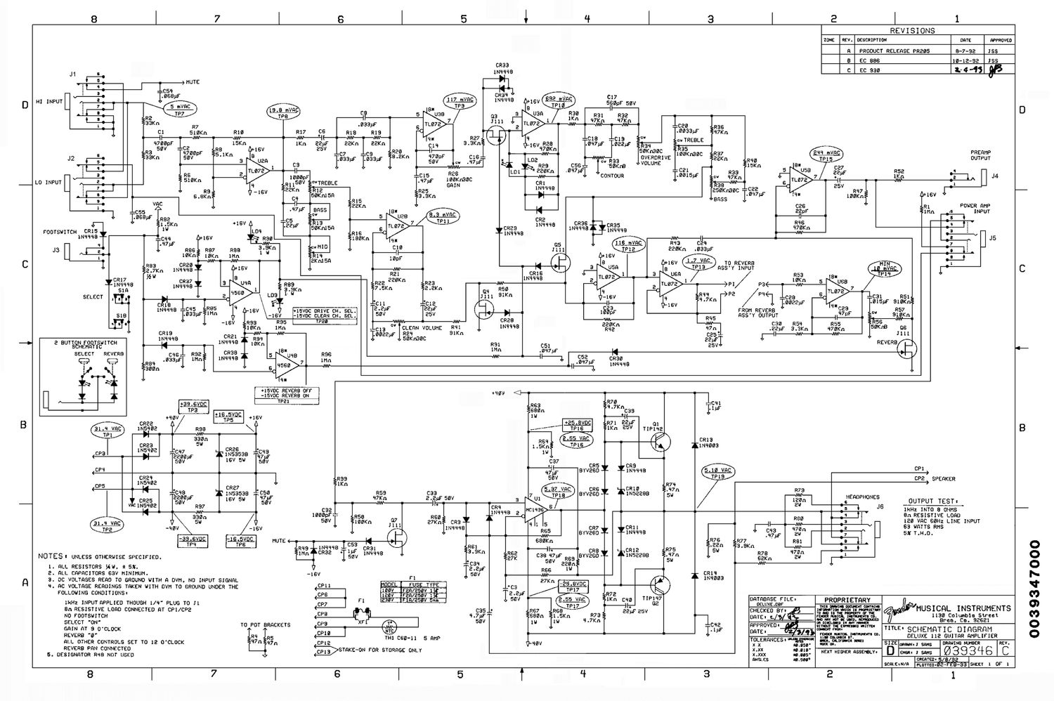fender deluxe 112 sch schematic