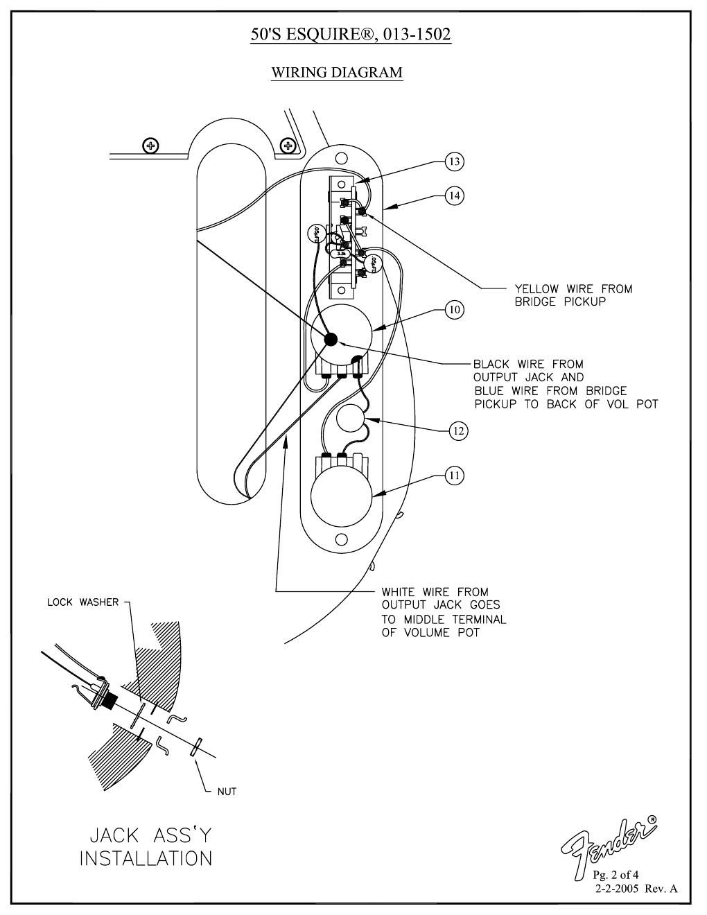 fender 50s esquire wiring diagram