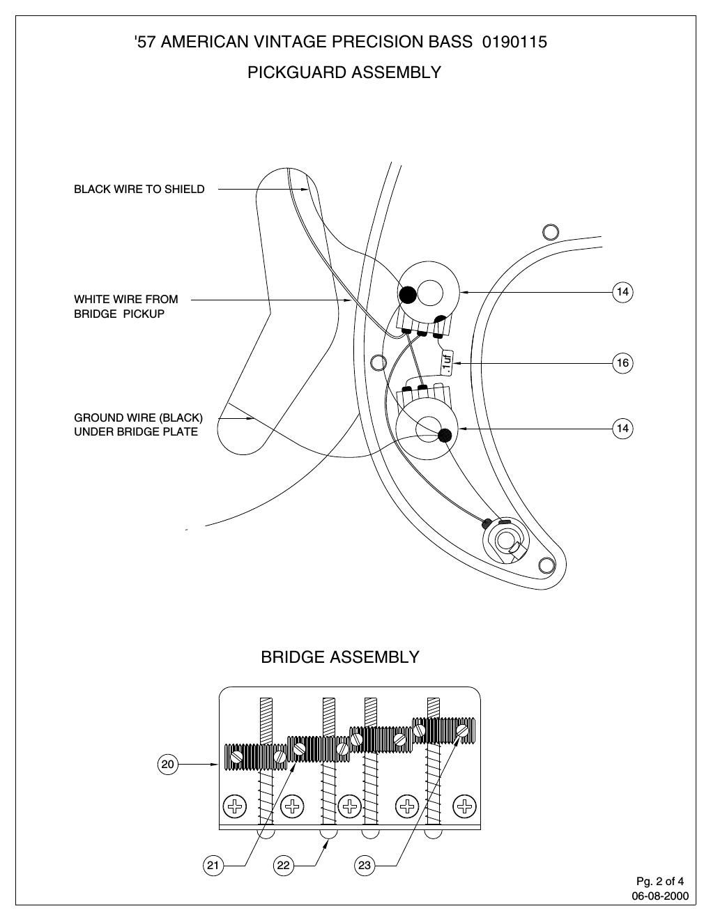 fender 57 p bass wiring diagram