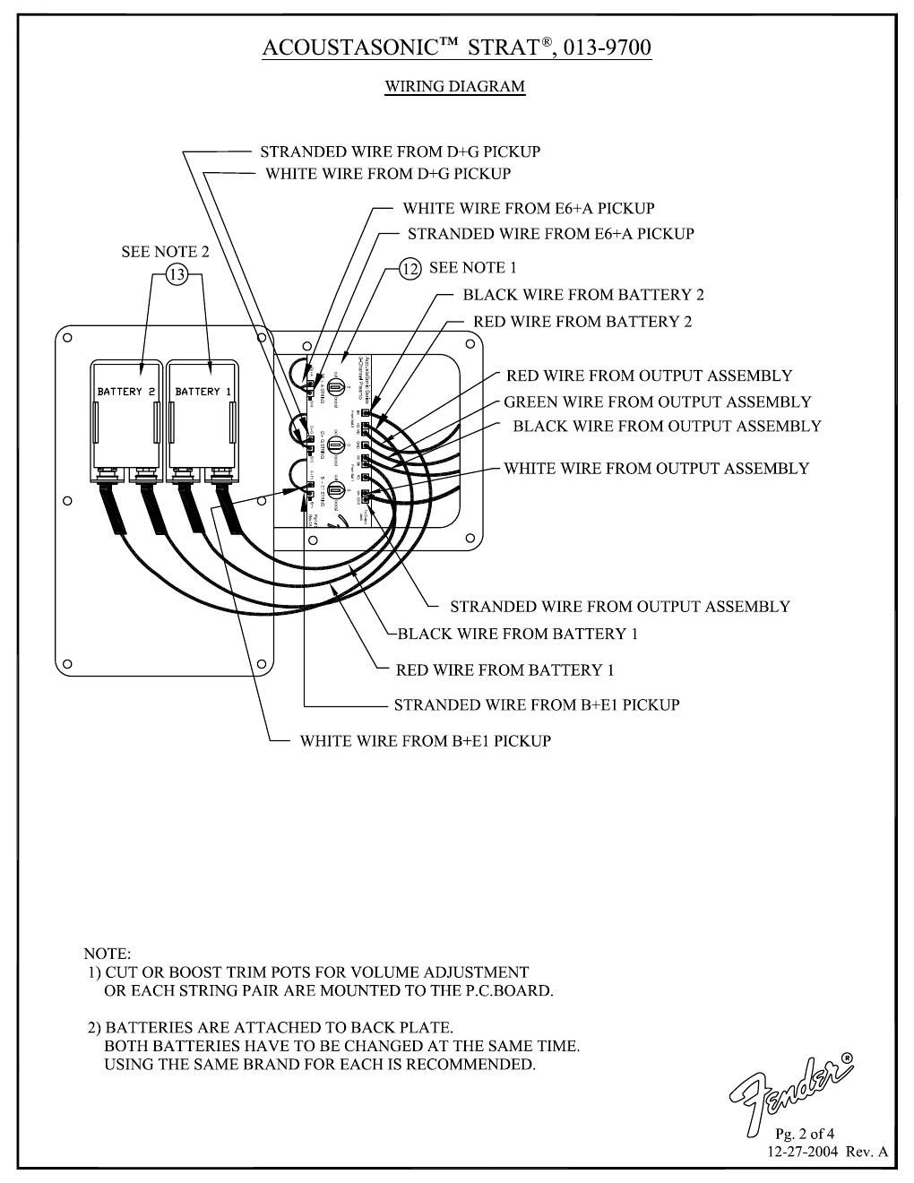 fender acoustasonic strat wiring diagram