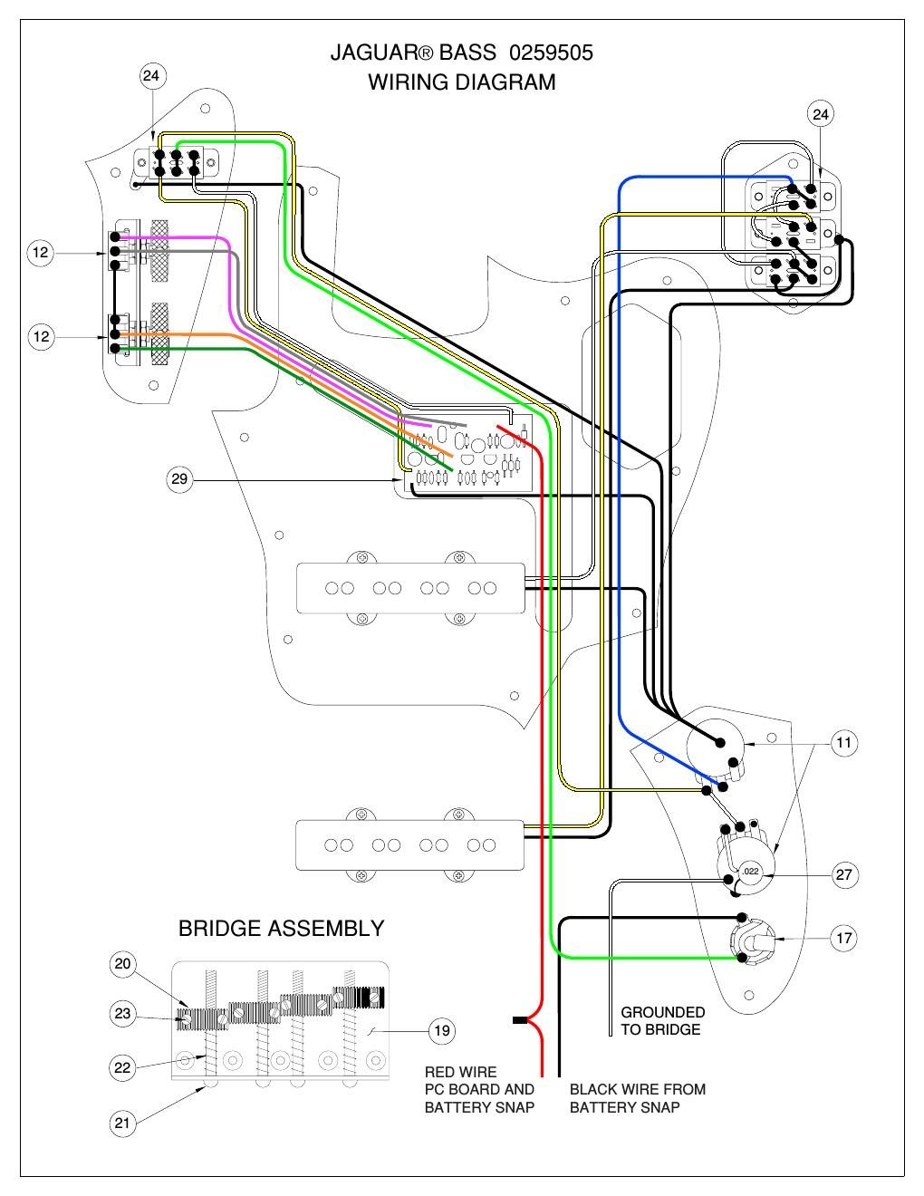 fender jaguar bass wiring diagram