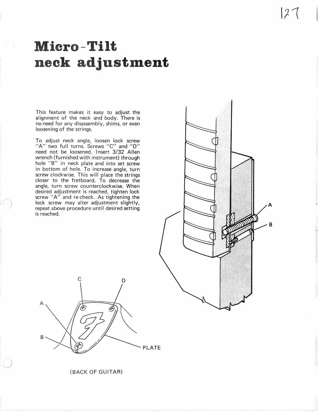 fender micro tilt neck adjustment