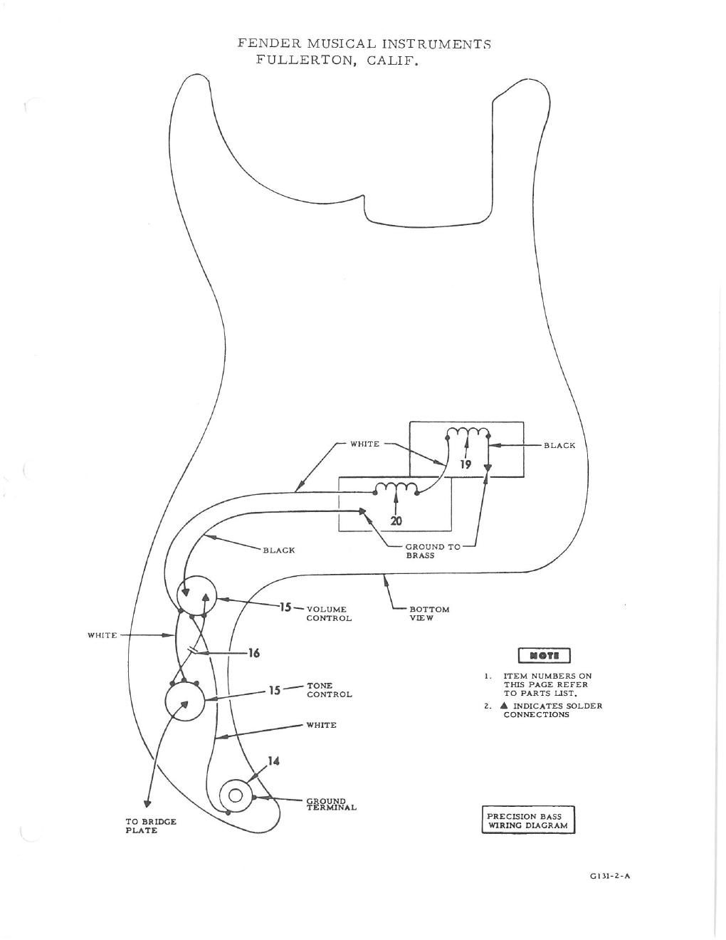 fender pre cbs basses wiring diagrams