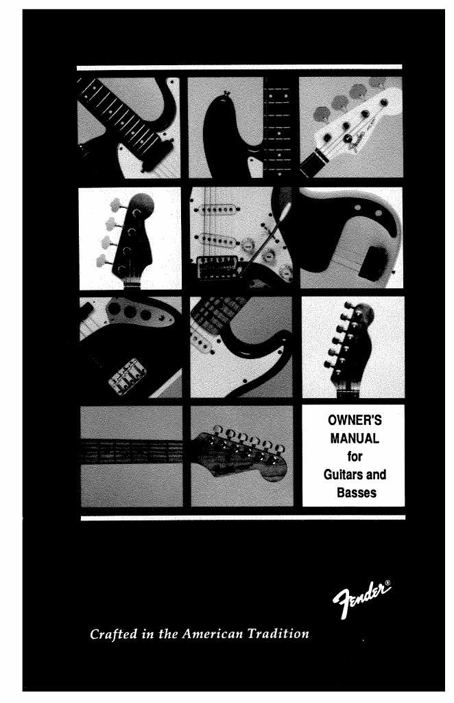 fender guitars and basses 1995 manual