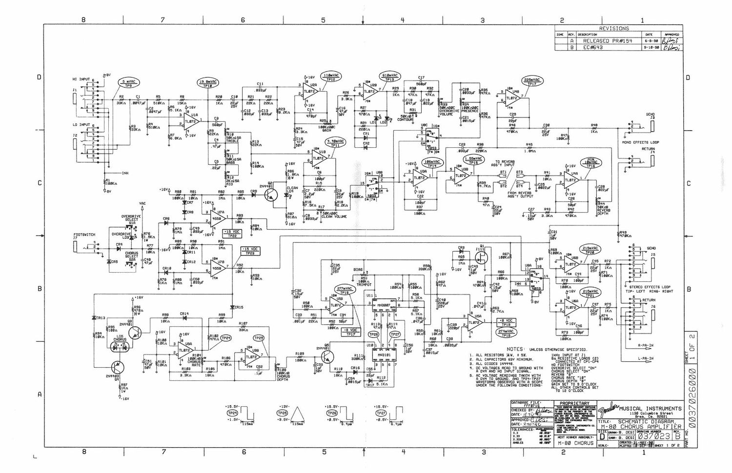 fender m 80 chorus schematic