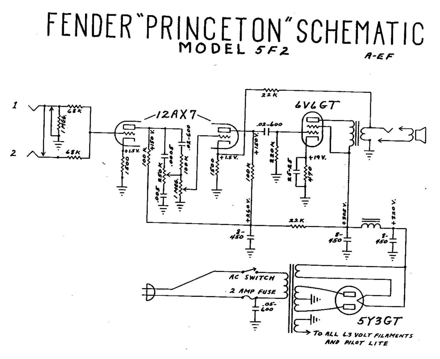 fender princeton 5f2 schematic