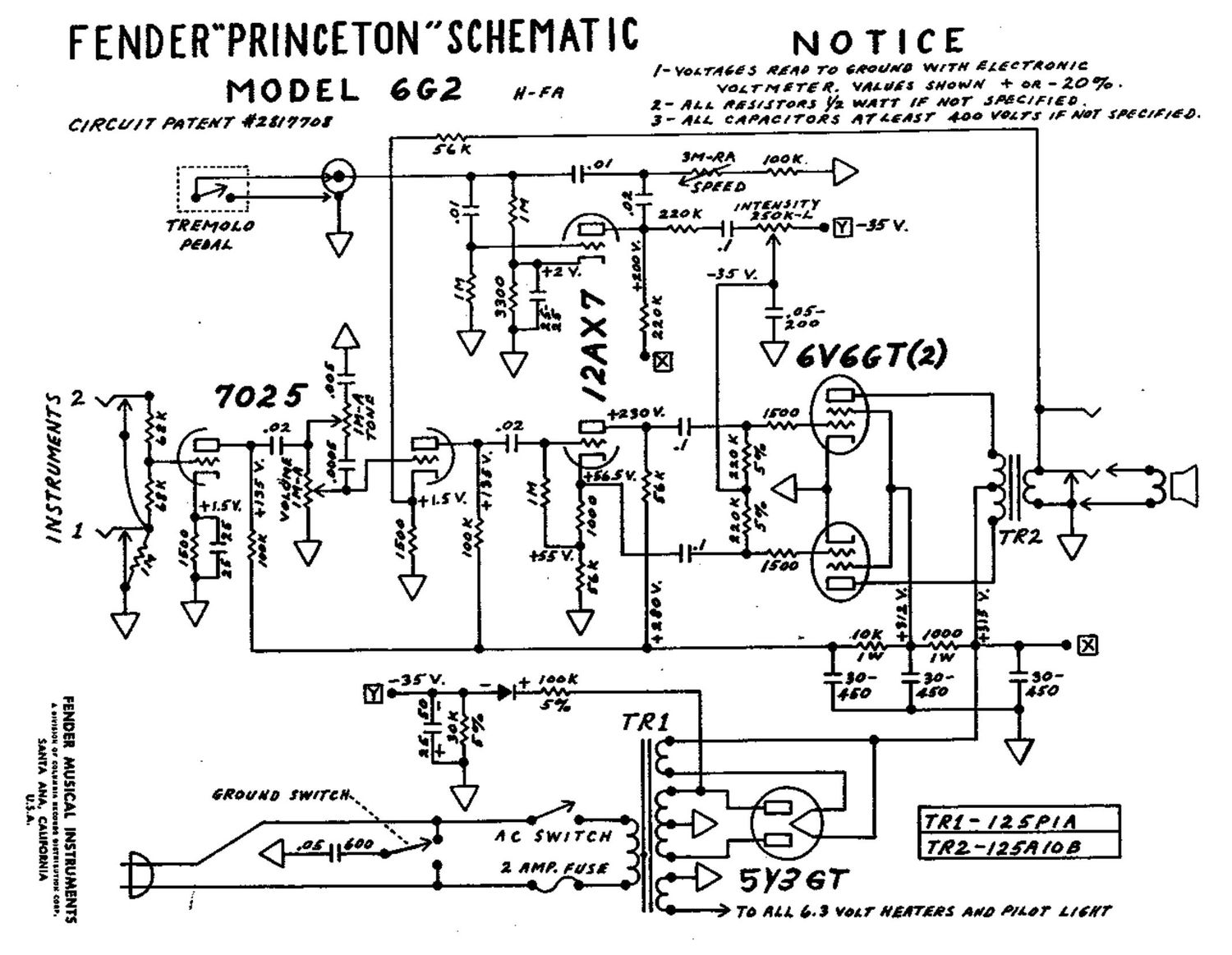 fender princeton 6g2 schematic