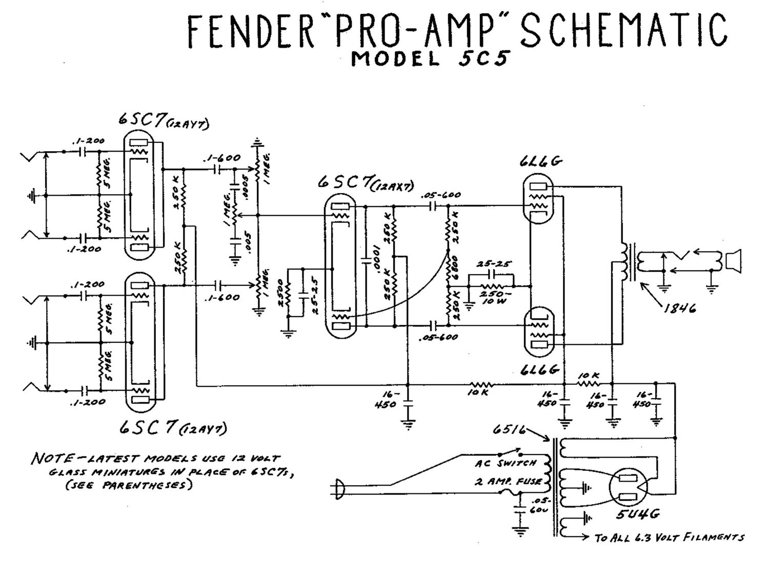 fender pro 5c5 schematic