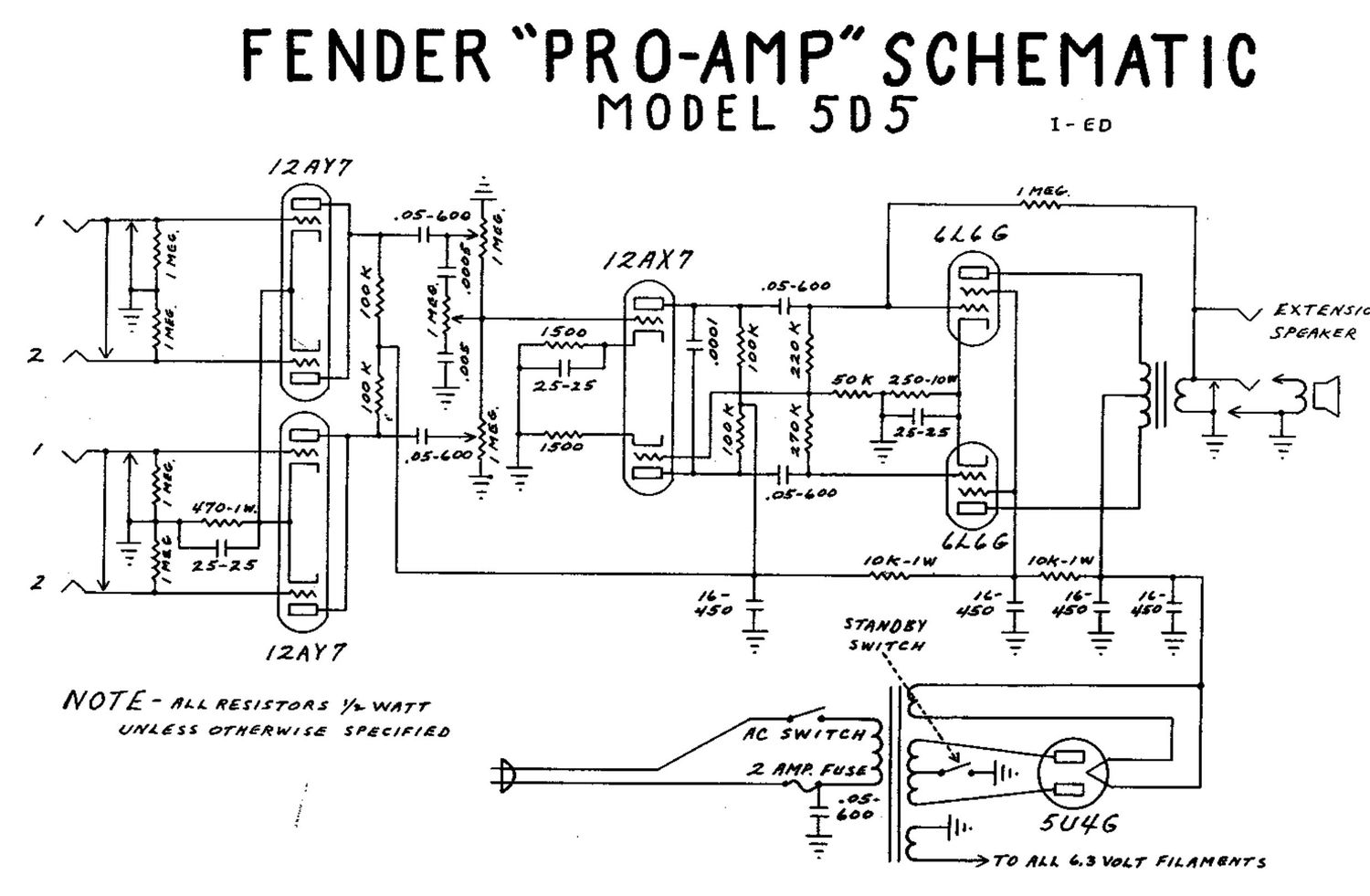 fender pro 5d5 schematic