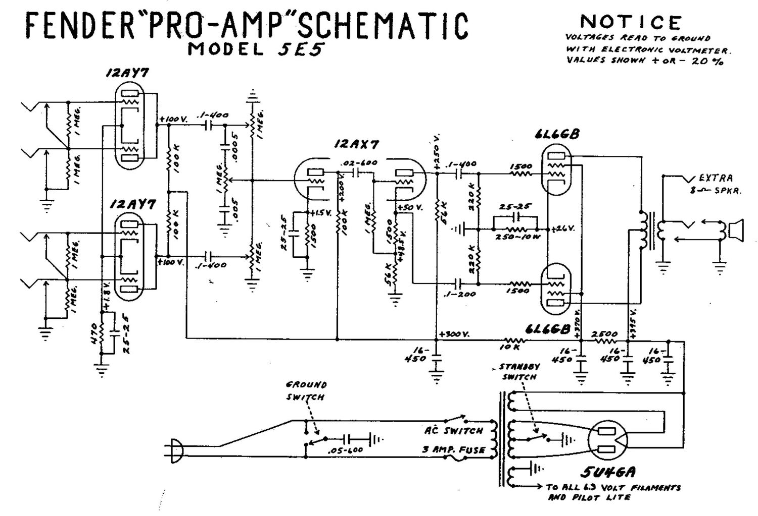 fender pro 5e5 schematic