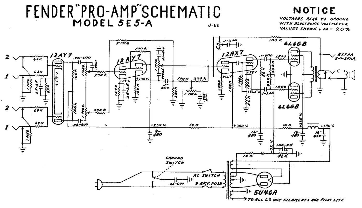 fender pro 5e5a schematic