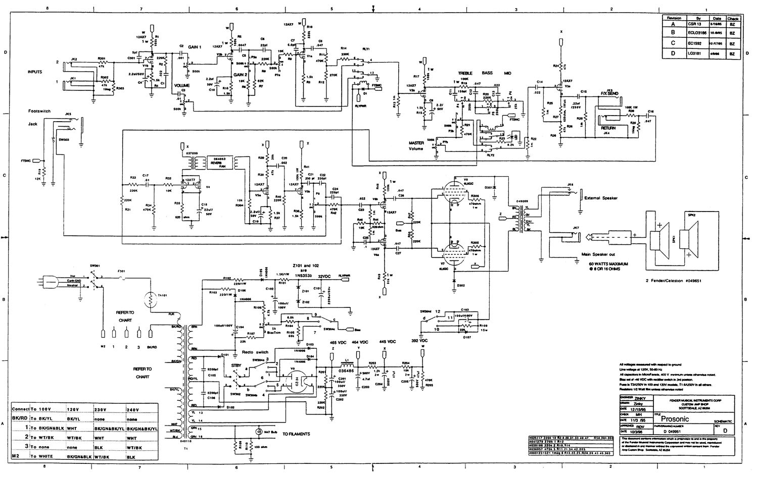 fender prosonic schematic