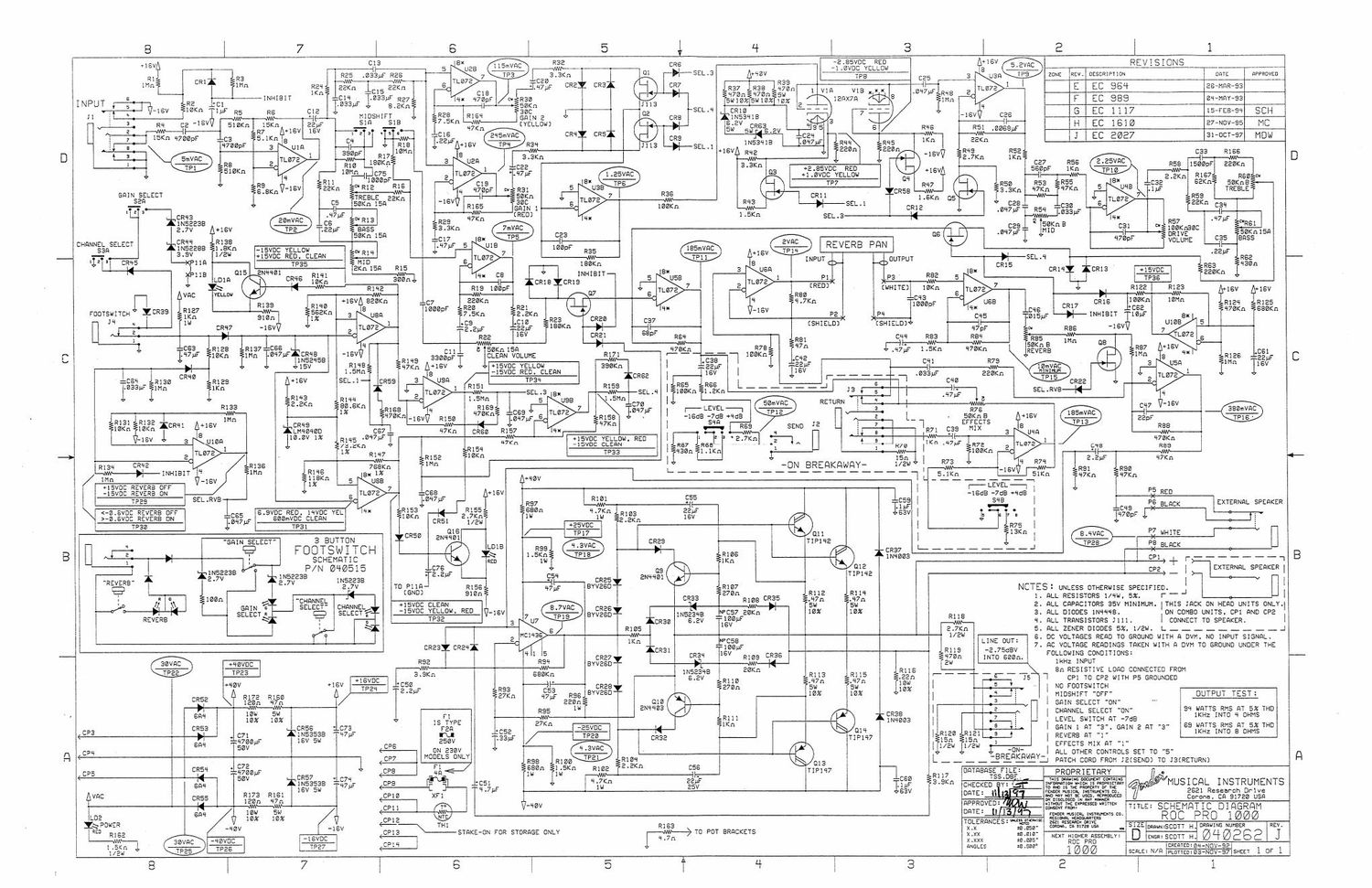 fender roc pro 1000 schematic