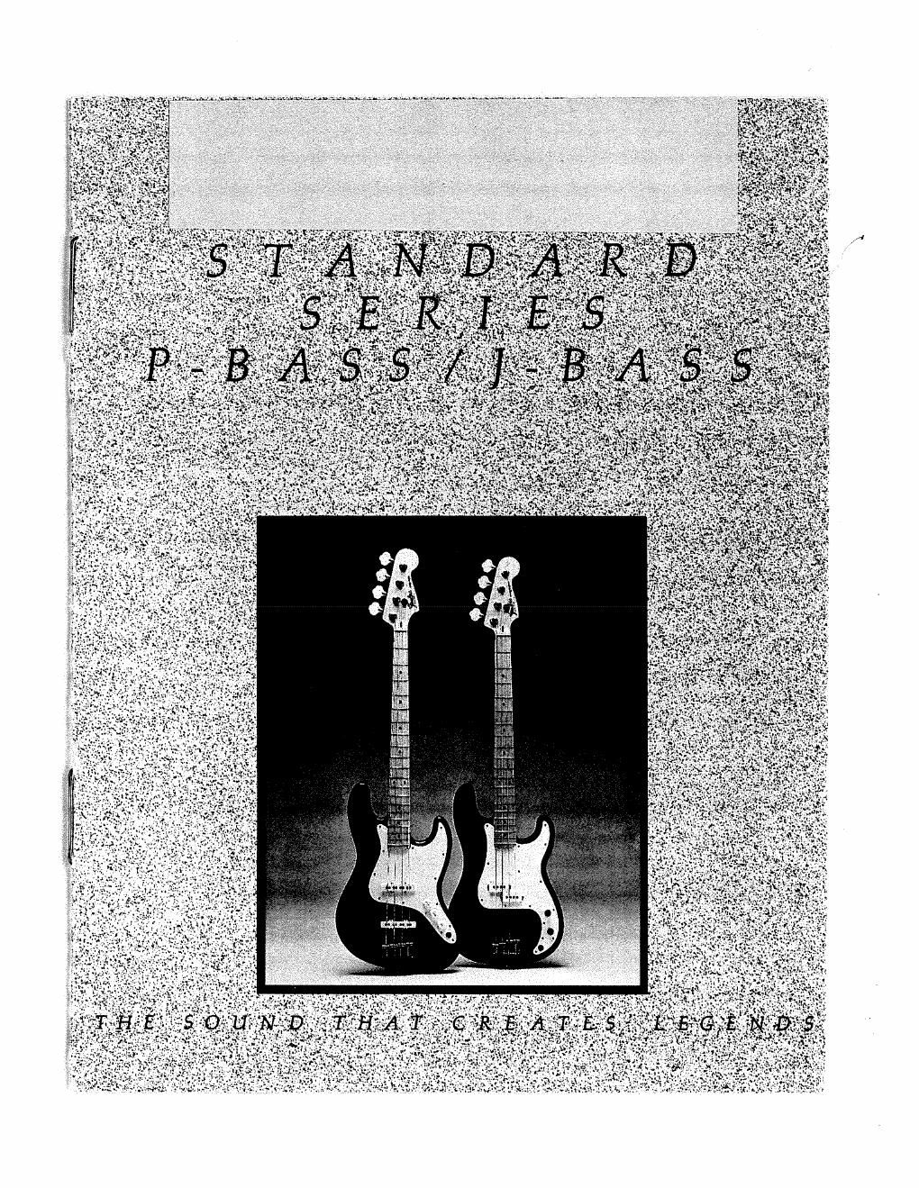 fender standard basses 1983 manual