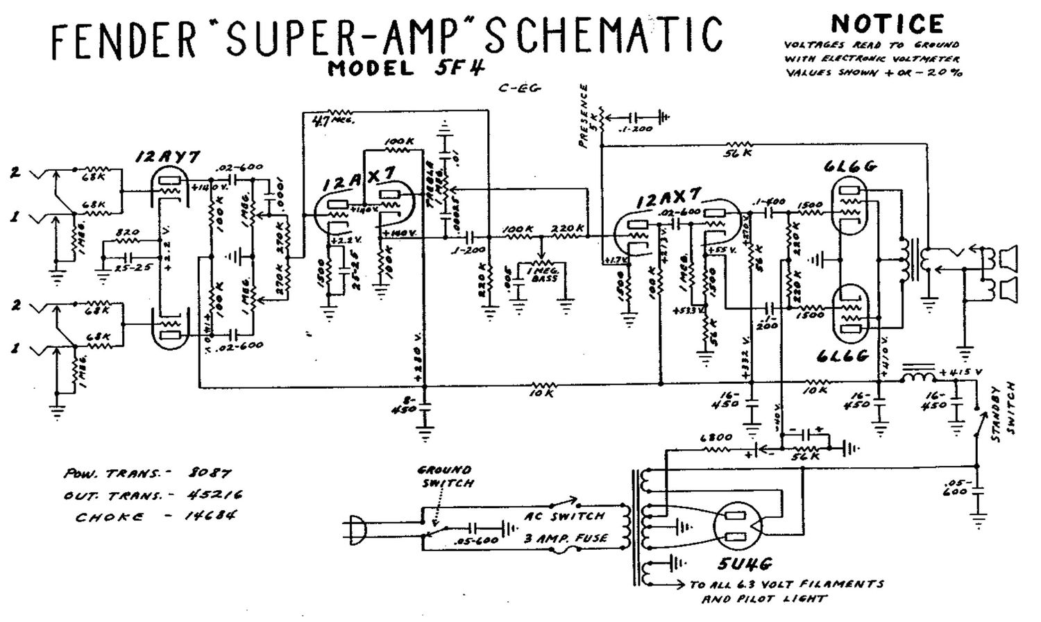 fender super 5f4 schematic