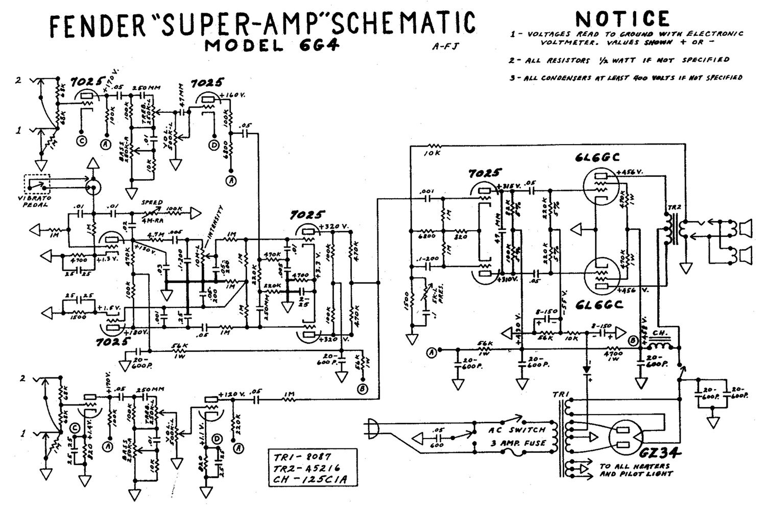 fender super 6g4 schematic