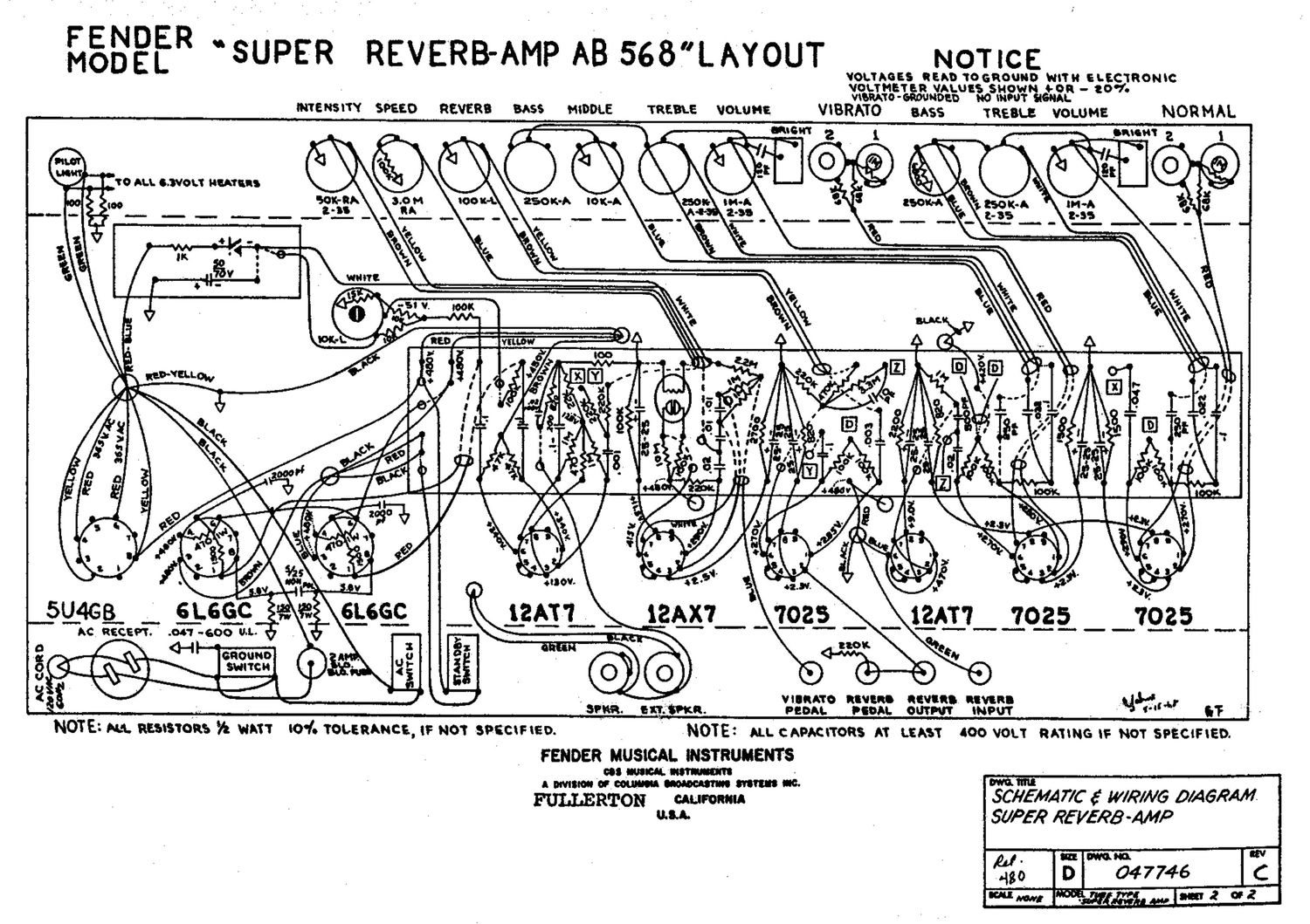 fender super reverb ab568 layout schematic