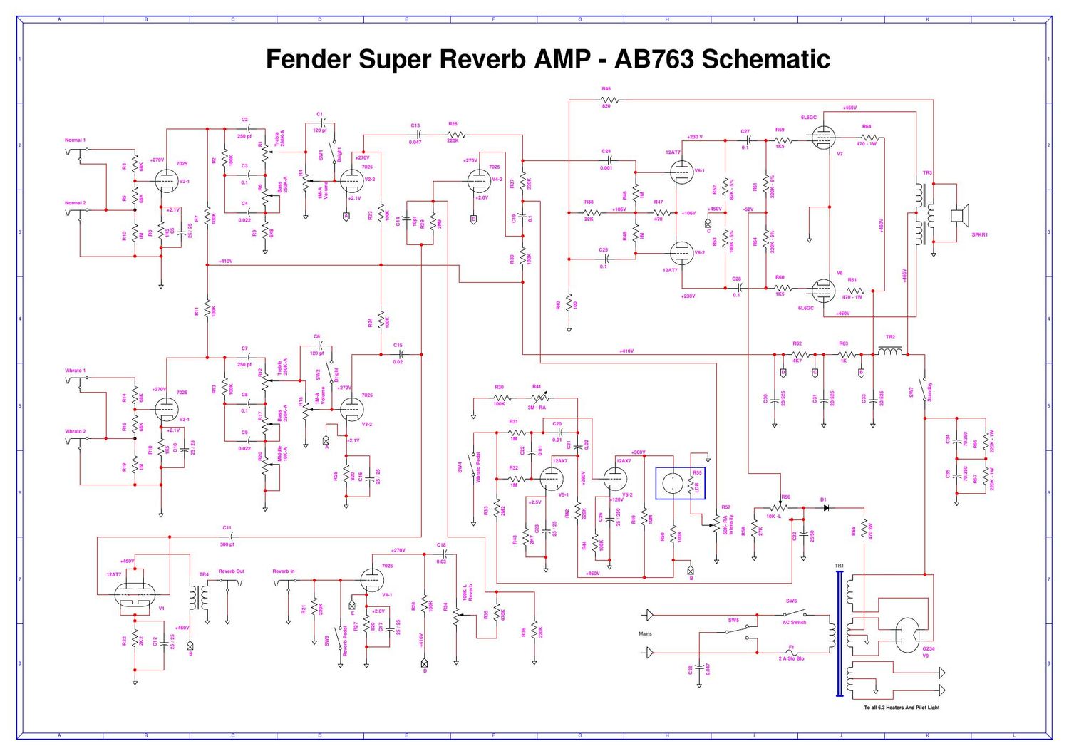 fender super reverb amp ab 763 schematic