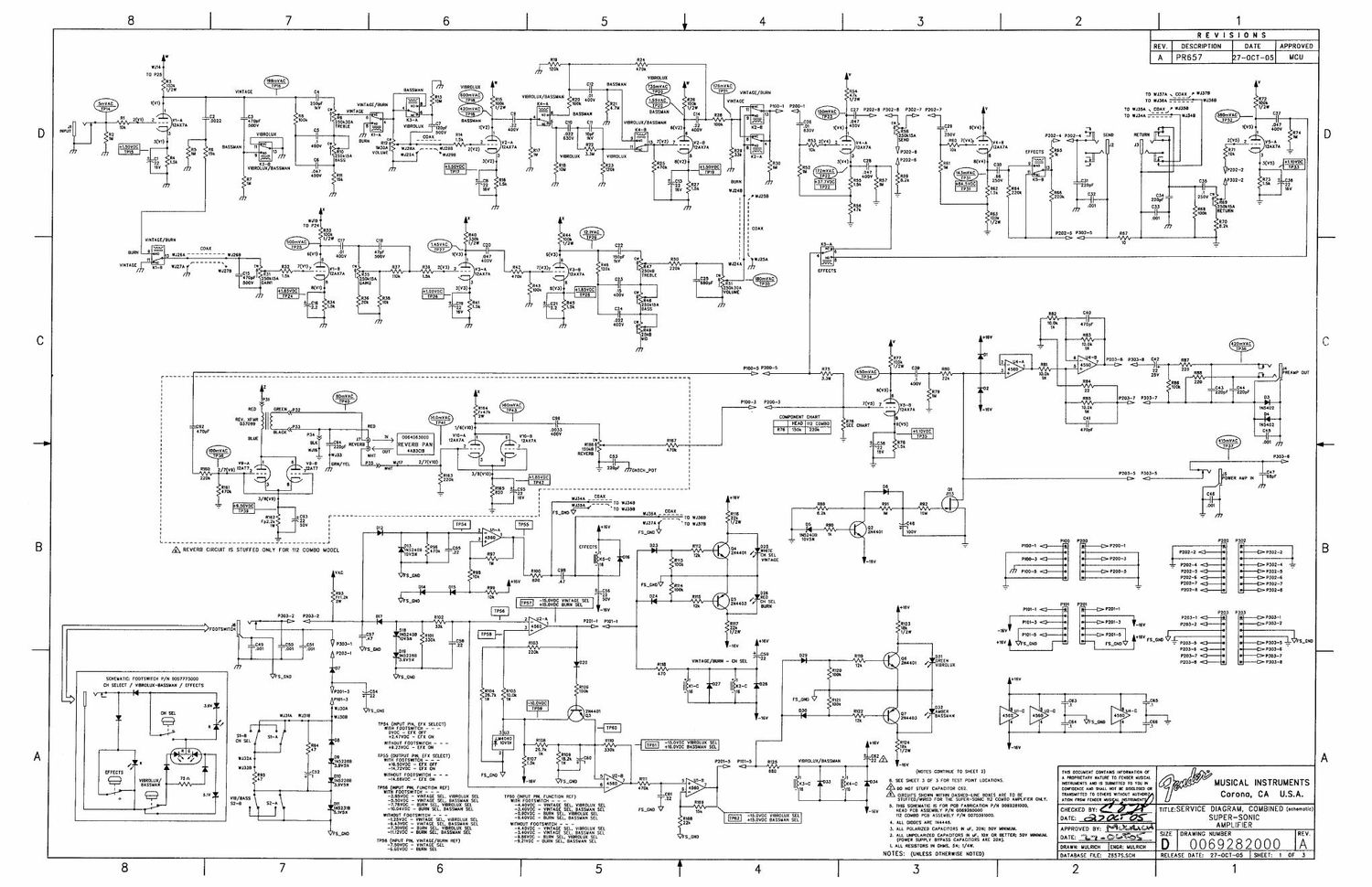 fender super sonic combo schematic