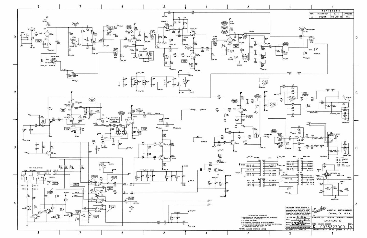 fender super sonic22 schematic