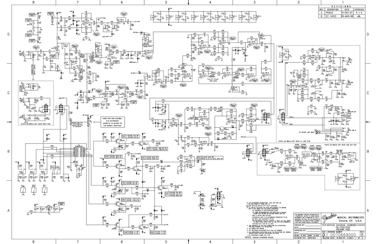 fender tb 1200 600 schematic rev b