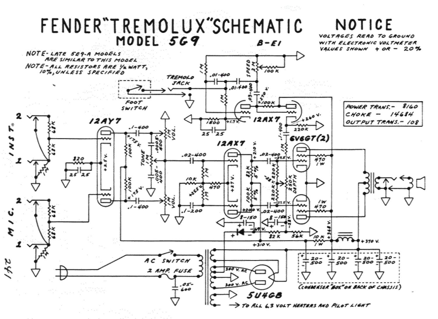 fender tremolux 5g9 schematic