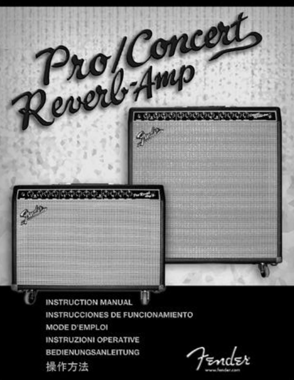 fender tube amp concert reverb user manual