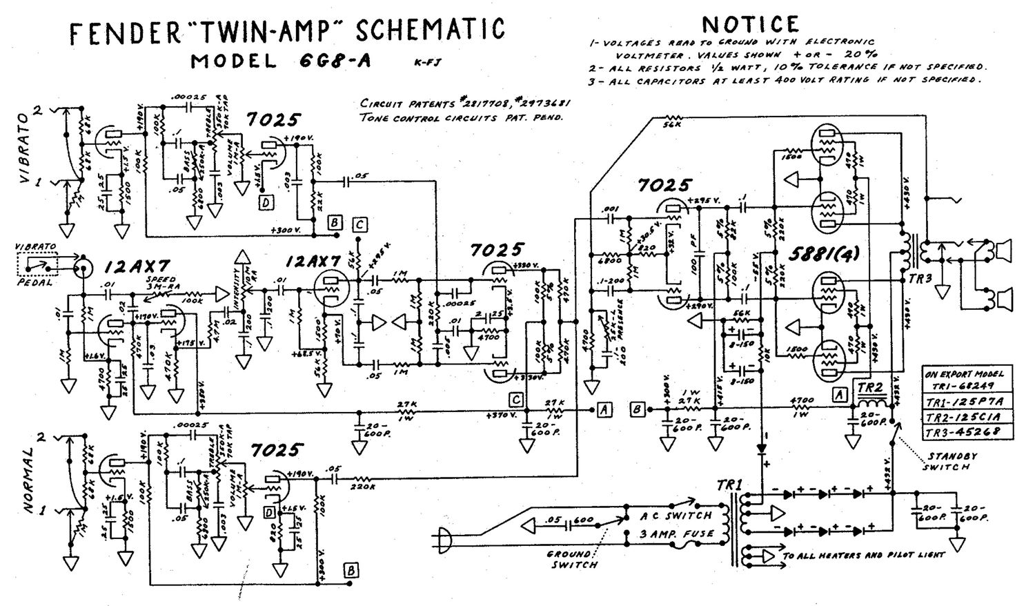 fender twin 6g8a schematic