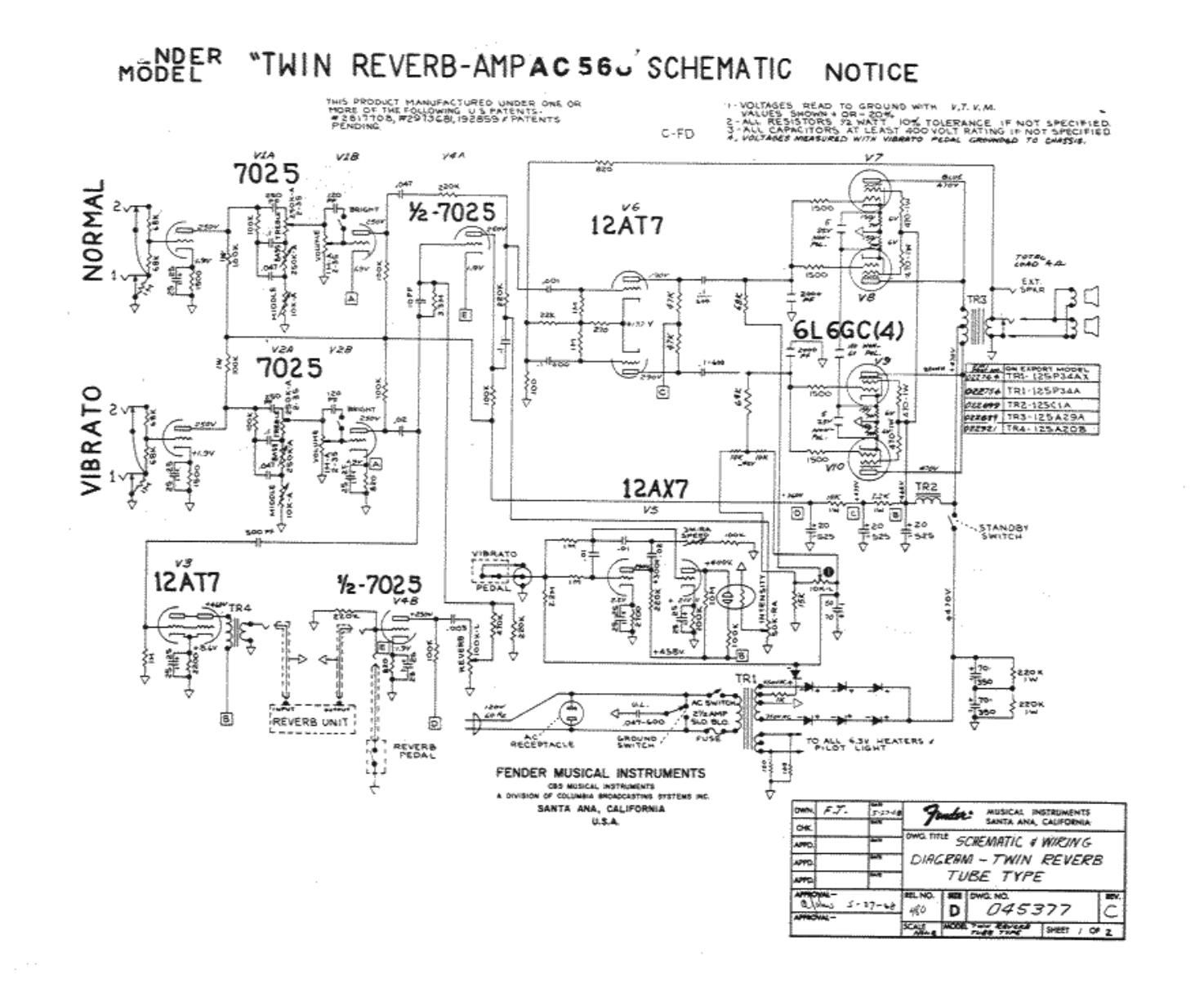 fender twin reverb ac568 schematic