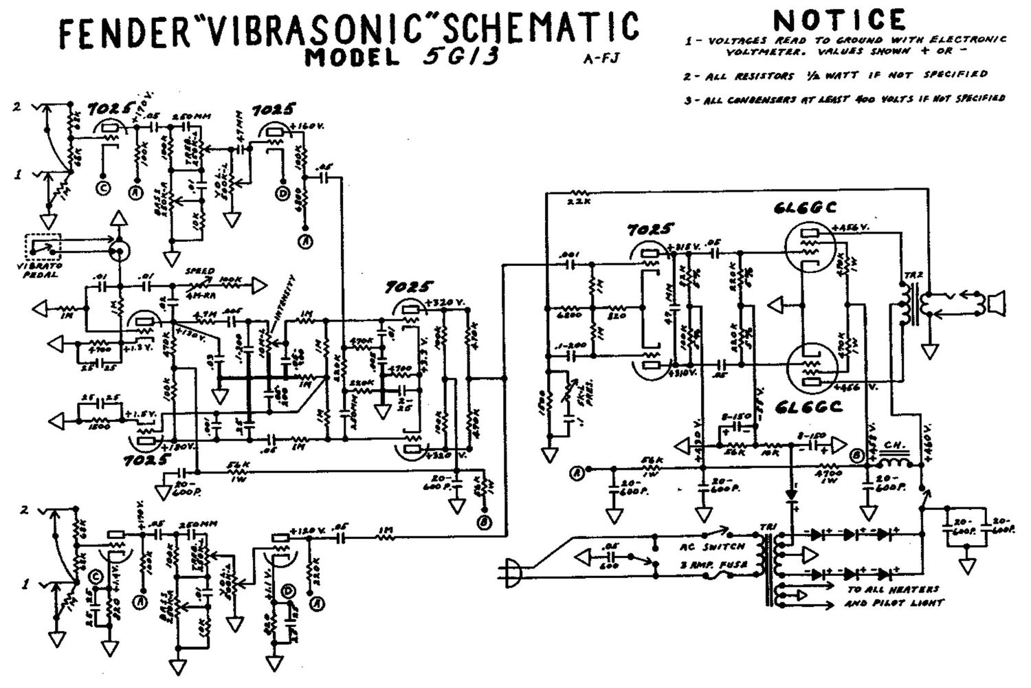 fender vibrasonic 5g13 schematic