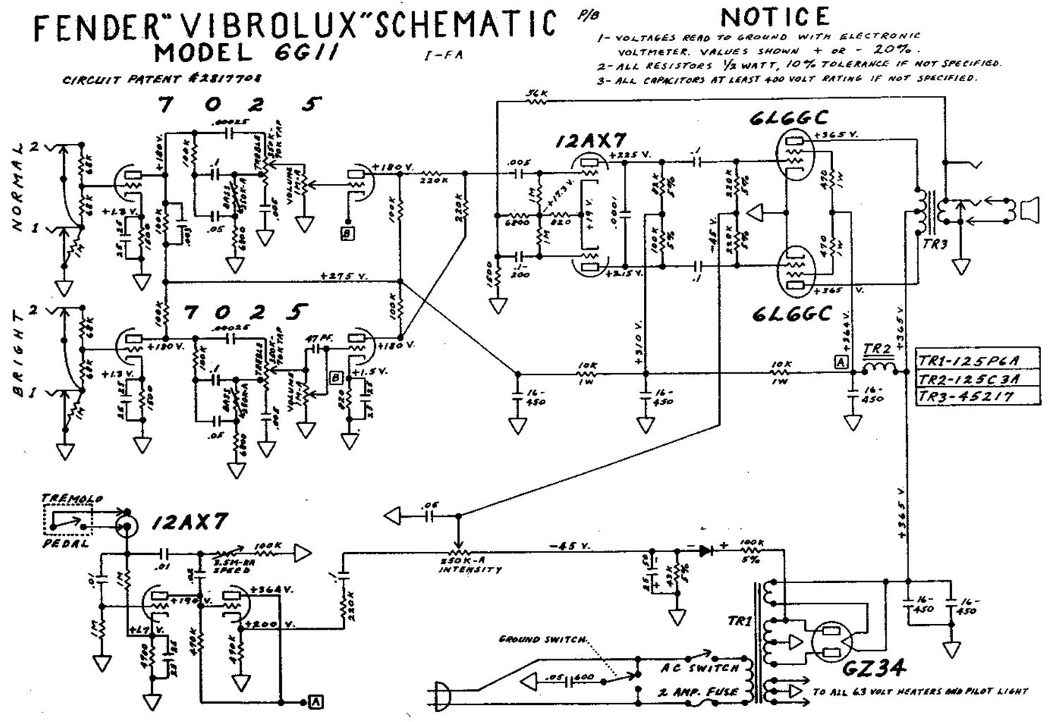 fender vibrolux 6g11 schematic