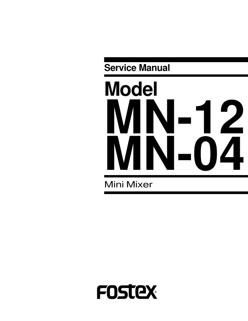 fostex mn04 mn12 service manual