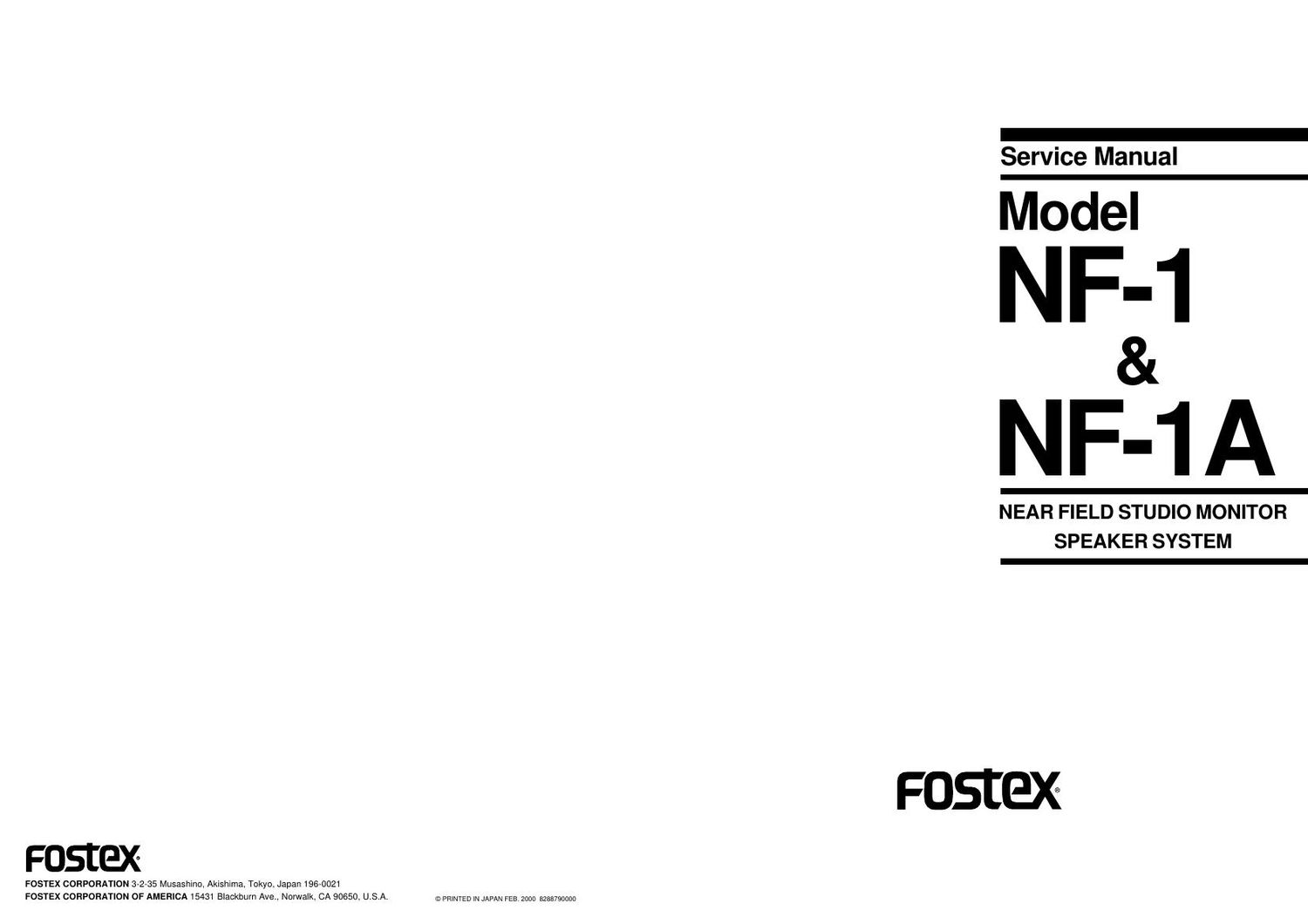fostex nf1 service manual